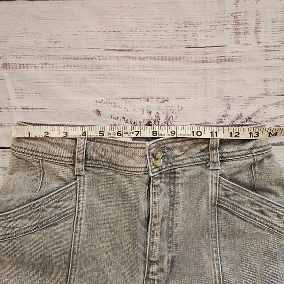 Pilcro Anthropologie Acid Wash Cropped Wide Straight Jeans High Rise Womens 27 - Picture 4 of 6